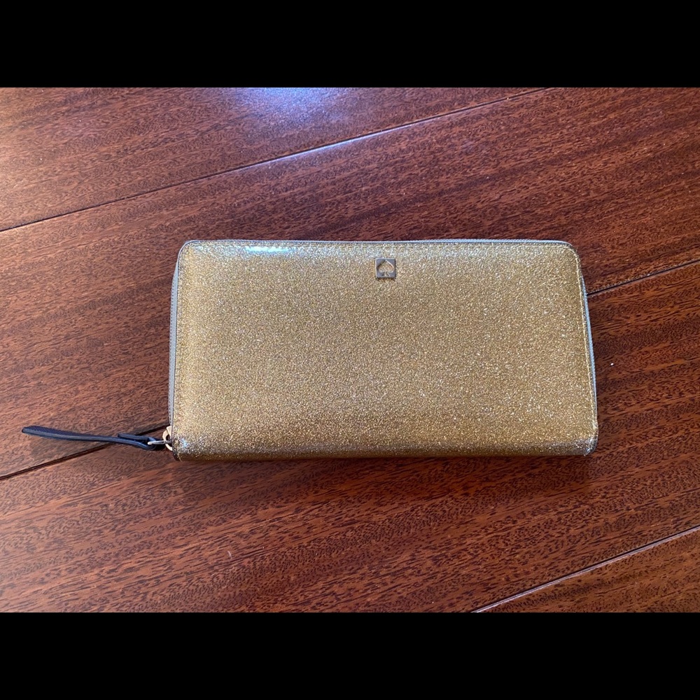 Kate Spade Gold Glitter Wallet